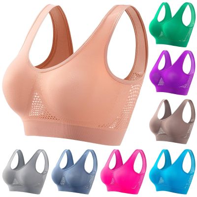 Prime The Day Deals Today 2024,Front Closure Bras,Sports Bras for Women No Underwire, 2024 Women's Underwear Hollow Breathable Cool Liftup Air Bra (Pink, XXXXL)