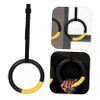 Parliky 1pair Gymnastic Rings for Home Fitness Indoor Exercise Equipment Durable Straps for Pull up Bar Enhance Strength Stability for All Heights Workout Styles view 3