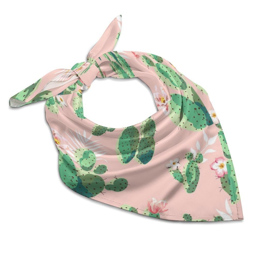 Cactus Tropical Pink Bandanas Multi-Purpose Scarf Headband Handkerchiefs for Women Men