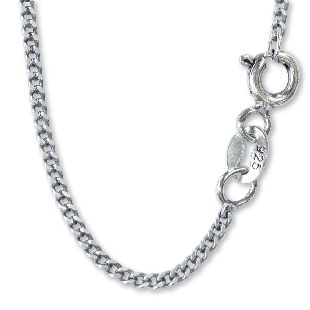 925 Sterling Silver Solid Curb Cuban Link Chain Necklace for Men and Women - Thick 1.5mm, 3mm - Classic Unisex Design (1.5mm, Length 20 Inches)