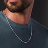 925 Sterling Silver Solid Curb Cuban Link Chain Necklace for Men and Women - Thick 1.5mm, 3mm - Classic Unisex Design (1.5mm, Length 20 Inches) view 3