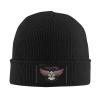 American Veteran Eagles Beanie Hat for Men Women Winter Warm Knit Hats Ski Hat Skull Cap Black view 2