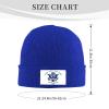 Flag of The United States Coast Guard Beanie Hat for Men Women Winter Warm Knit Hats Ski Hat Skull Cap Blue view 3