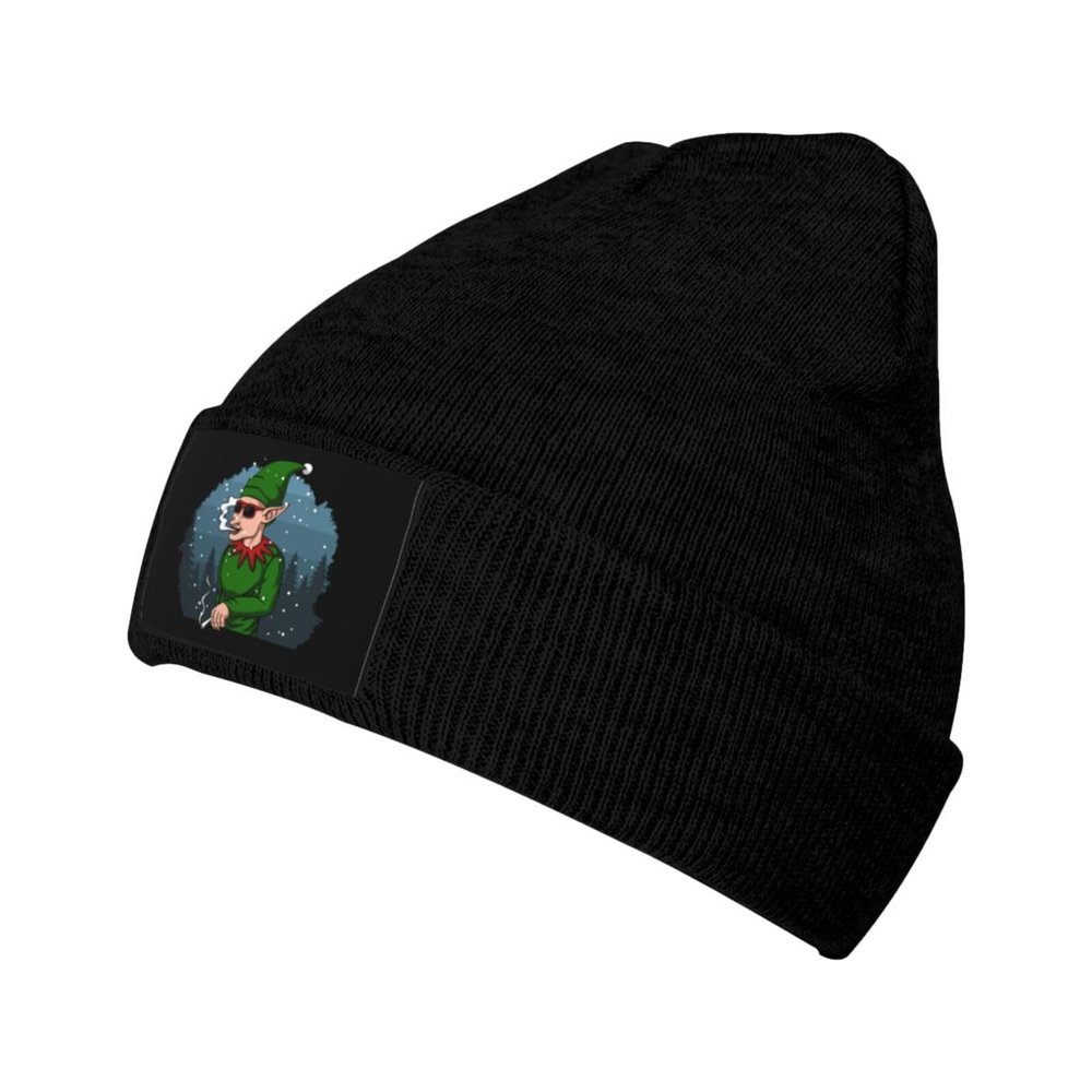 MULIHU Cool and Strange People Beanie Hat for Men Women Winter Warm Knit Hats Ski Hat Skull Cap Black