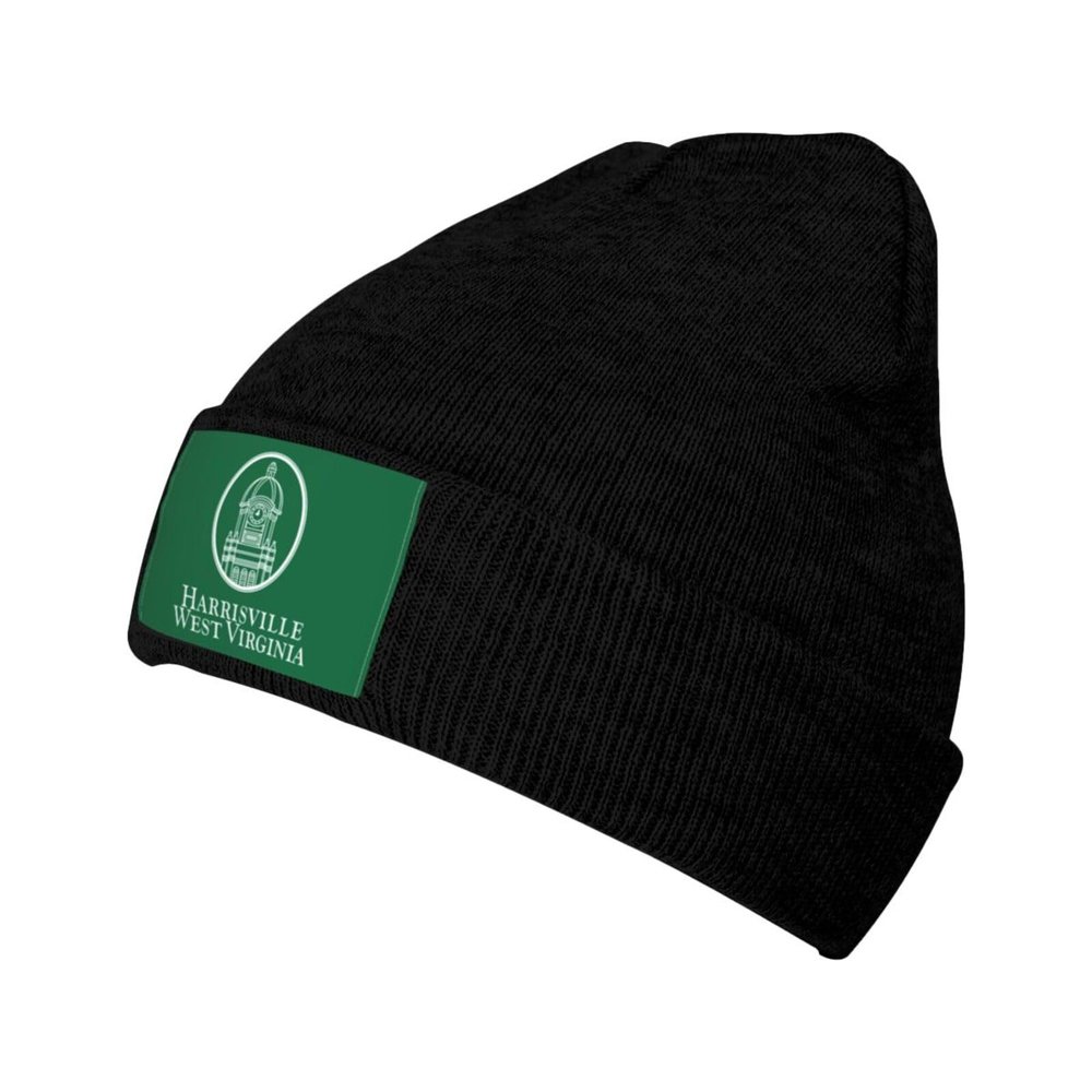 MULIHU Flag of Harrisville, West Virginia Beanie Hat for Men Women Winter Warm Knit Hats Ski Hat Skull Cap Black