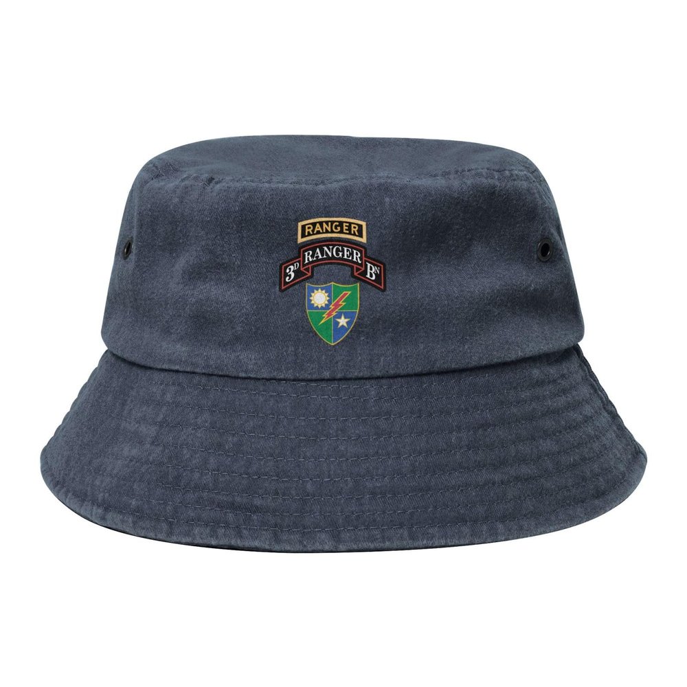 3rd Battalion 75th Ranger Regiment with Ranger Bucket Hat Beach Sun Hats Cowboy Denim Fisherman Hats for Men