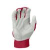 Rawlings | Adult Workhorse Baseball Batting Gloves | White/Scarlet | SML view 3
