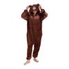 Adult Winter Teddy Bear Animal Pajamas Kigurumi Unisex Onesies Cosplay Halloween Costume Sleepwear With Zipper Pjs Suits Brown view 1