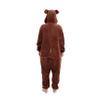 Adult Winter Teddy Bear Animal Pajamas Kigurumi Unisex Onesies Cosplay Halloween Costume Sleepwear With Zipper Pjs Suits Brown view 4