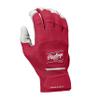 Rawlings | Youth Workhorse Baseball Batting Gloves | White/Scarlet | XLRG view 2