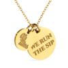 Stone Armory Necklace for Ole Miss Rebels - 18K Gold-Plated Stainless Steel Jewelry Designed for Sensitive Skin - Adjustable 16-20in Chain, Gift for University of Mississippi Fans view 1