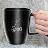 Rico Industries NBA Basketball San Antonio Spurs Sunburst 18oz Laser Engraved Ceramic Lustre Mug view 3