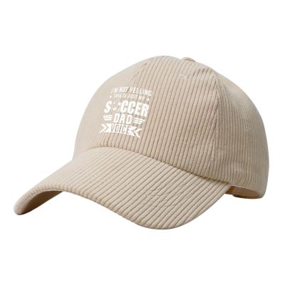 I'm Not Yelling This is My Football Mom Voice Hat Baseball Cap Corduroy Hat Trucker Sun Caps Dad Hats Unisex Beige