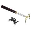PATIKIL Retractable Billiards Cue Stick Bridge, Wooden Pool Cue Accessory with Removable Metal Low Bridge Head for Pool Table Competition, Gold/Black view 1