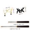 PATIKIL Retractable Billiards Cue Stick Bridge, Wooden Pool Cue Accessory with Removable Metal Low Bridge Head for Pool Table Competition, Gold/Black view 2