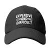 Expensive and Difficult Hat Baseball Cap Corduroy Hat Trucker Sun Caps Dad Hats Unisex Black view 2