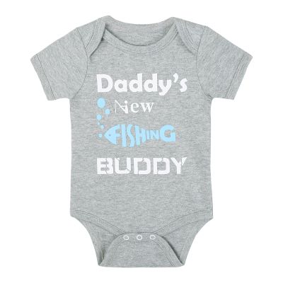 Cnins Baby Fisherman Outfits Daddys New Fishing Buddy Newborn Baby Fishing Jersey (CN-DGB,6-12M)