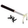 PATIKIL Retractable Billiards Cue Stick Bridge, Wooden Pool Cue Accessory with Removable Metal High Bridge Head for Pool Table Competition, Gold/Black view 1