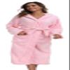 UrHot Womens Hooded Plush Bathrobe Warm Fleece Soft Long Robe Fuzzy Full Length Gown Shower Spa House Kimono for Women view 1