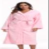 UrHot Womens Hooded Plush Bathrobe Warm Fleece Soft Long Robe Fuzzy Full Length Gown Shower Spa House Kimono for Women view 4