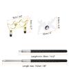 PATIKIL Retractable Billiards Cue Stick Bridge, Silicone Pool Cue Accessory with Removable Metal Low Bridge Head for Pool Table Competition, Gold/White view 2