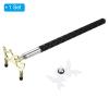 PATIKIL Retractable Billiards Cue Stick Bridge, Silicone Pool Cue Accessory with Removable Metal Low Bridge Head for Pool Table Competition, Gold/White view 3