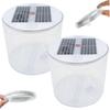 Peosaard Inflatable Solar Lantern, 2PCS Waterproof Solar Camping Lantern with White LEDs, Portable Foldable Solar Lamp with Handle for Camping, Hiking, Travel, Backpacking, Emergency, Solar Lamp view 1