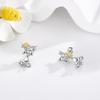 MONGAS Highland Cow Earrings Sterling Silver Cow Earring Jackets Highland Cow Jewelry for Women view 4