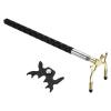 PATIKIL Retractable Billiards Cue Stick Bridge, Silicone Pool Cue Accessory with Removable Metal High Bridge Head for Pool Table Competition, Gold/Black view 1