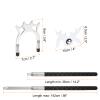 PATIKIL Retractable Billiards Cue Stick Bridge, Silicone Pool Cue Accessory with Removable Metal High Bridge Head for Pool Table Competition, Silver/White view 2
