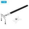 PATIKIL Retractable Billiards Cue Stick Bridge, Silicone Pool Cue Accessory with Removable Metal High Bridge Head for Pool Table Competition, Silver/White view 3