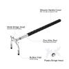 PATIKIL Retractable Billiards Cue Stick Bridge, Silicone Pool Cue Accessory with Removable Metal High Bridge Head for Pool Table Competition, Silver/White view 4