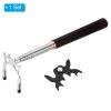 PATIKIL Retractable Billiards Cue Stick Bridge, Wooden Pool Cue Accessory with Removable Metal High Bridge Head for Pool Table Competition, Silver/Black view 3