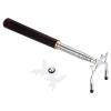 PATIKIL Retractable Billiards Cue Stick Bridge, Wooden Pool Cue Accessory with Removable Metal High Bridge Head for Pool Table Competition, Silver/White view 1