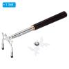 PATIKIL Retractable Billiards Cue Stick Bridge, Wooden Pool Cue Accessory with Removable Metal High Bridge Head for Pool Table Competition, Silver/White view 3