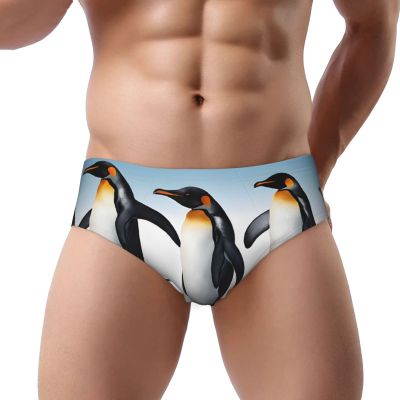 YBAOFU (Penguin) Men's Triangle Briefs, Soft Sexy Comfortable Breathable Underwear for Men- Small Black