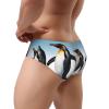 YBAOFU (Penguin) Men's Triangle Briefs, Soft Sexy Comfortable Breathable Underwear for Men- Small Black view 3
