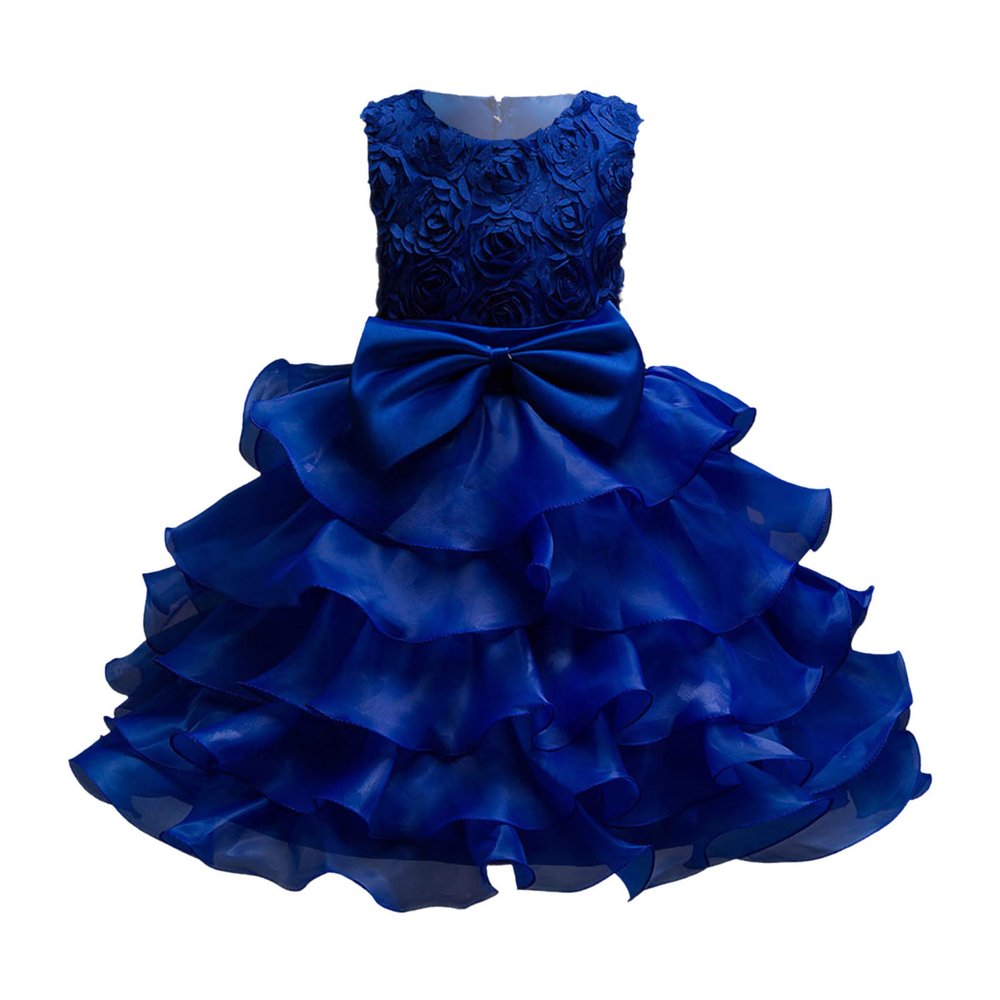 Baby Girls Lace Embroidery Fancy Dress Baby Girl Sundress Kids Girl Lace Pageant Party Wedding Flower Girl Dress