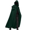 Lmdudan Unisex Mens Medieval Cape Cloak with Hood Renaissance Costuems Halloween Cosplay Tunic Gothic Witch Party Cape view 1
