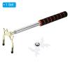 PATIKIL Retractable Billiards Cue Stick Bridge, EVA Pool Cue Accessory with Removable Metal High Bridge Head for Pool Table Competition, Gold/White view 3