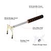 PATIKIL Retractable Billiards Cue Stick Bridge, EVA Pool Cue Accessory with Removable Metal High Bridge Head for Pool Table Competition, Gold/White view 4