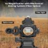 CVLIFE 4x32 Prism Scope Red & Green & Blue Illuminated BDC Reticle Scope with Fiber Optic Sight & IIIA/2MW Red Laser Sight view 3