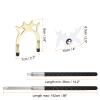 PATIKIL Retractable Billiards Cue Stick Bridge, Silicone Pool Cue Accessory with Removable Metal High Bridge Head for Pool Table Competition, Gold/White view 2