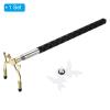 PATIKIL Retractable Billiards Cue Stick Bridge, Silicone Pool Cue Accessory with Removable Metal High Bridge Head for Pool Table Competition, Gold/White view 3