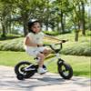 vollsch 12 Inch BMX Style Kids Bike Toddlers Bicycle with Training Wheels for 2-8 Years Old Boys Girls Coaster Brake, White view 3