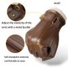 AZYOUNG Winter Men's Sports and Leisure Warm Gloves Made of Genuine Leather with Thick Velvet and Fashionable Sheepskin Gloves (Brown, Large) view 3