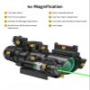 CVLIFE 4x32 Prism Scope with Illuminated Red, Green & Blue Reticles, Fiber Optic Sight & IIIA/2MW Green Laser Sight view 2