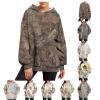 Women's Camo Hoodie Maple Leaf Print Oversized Hooded Sweatshirt view 2