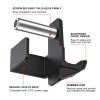 Kipika J-Hooks and Safety Spotter Arms for 3" x 3" Power Racks with 5/8" or 1" Hole - Heavy Duty Barbell Holders and Catches with Rubber Pads - Power Rack Attachments for Squat, Bench Press and More view 3