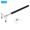 PATIKIL Retractable Billiards Cue Stick Bridge, Silicone Pool Cue Accessory with Removable Metal Low Bridge Head for Pool Table Competition, Silver/White view 3